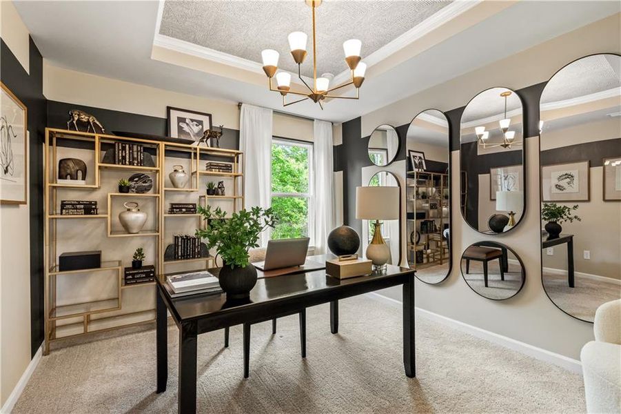 Furnished interior view inside a new home in Enclave at Evergreen, Fairburn (Image 30).