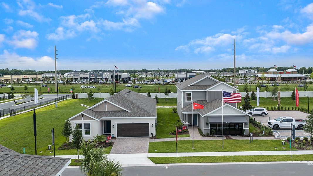 Front exterior of a new home in Lochside, Mount Dora, FL, highlighting curb appeal (Image 2). Front exterior of a new home in Lochside, Mount Dora, FL, highlighting curb appeal (Image 2).