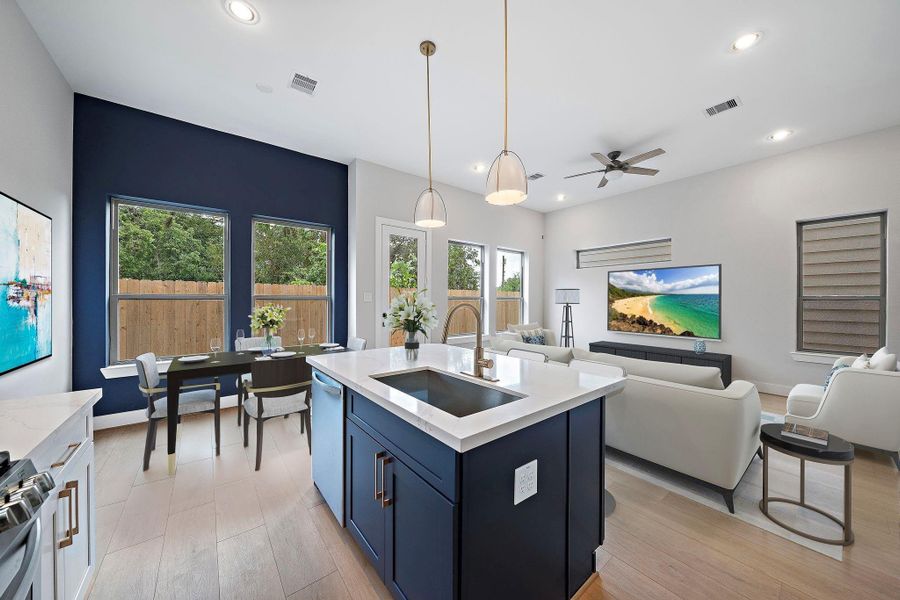 Furnished interior view inside a new home in , Houston (Image 9).