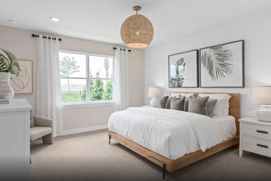 Furnished interior view inside a new home in The Reserve at Eastpointe, Palm Beach Gardens (Image 10).