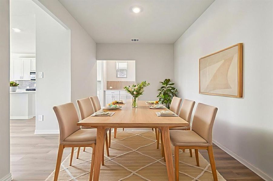 Furnished interior view inside a new home in Lakehaven - Premier Series, Farmersville (Image 8).