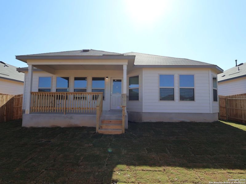 Exterior details and patio area of a home in Winding Brook, San Antonio (Image 4).