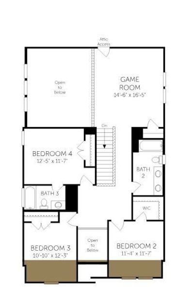 2D floor plan layout of this home in Ramble, Celina, TX (Image 5).