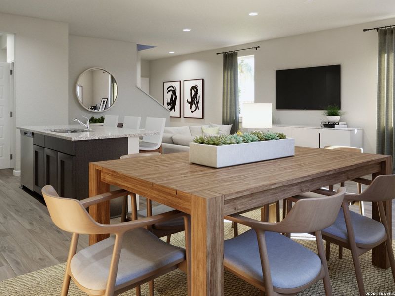 Furnished interior view inside a new home in Katzer Ranch, Converse (Image 4).