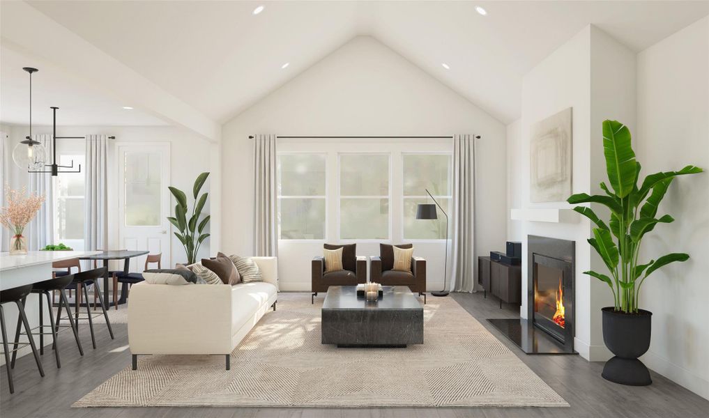 Open great room with high ceilings (*Artist rendering used for illustration purposes only.)