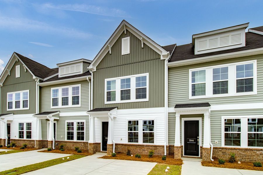 Front exterior of a new home in Astoria, Columbia, SC, highlighting curb appeal (Image 17).