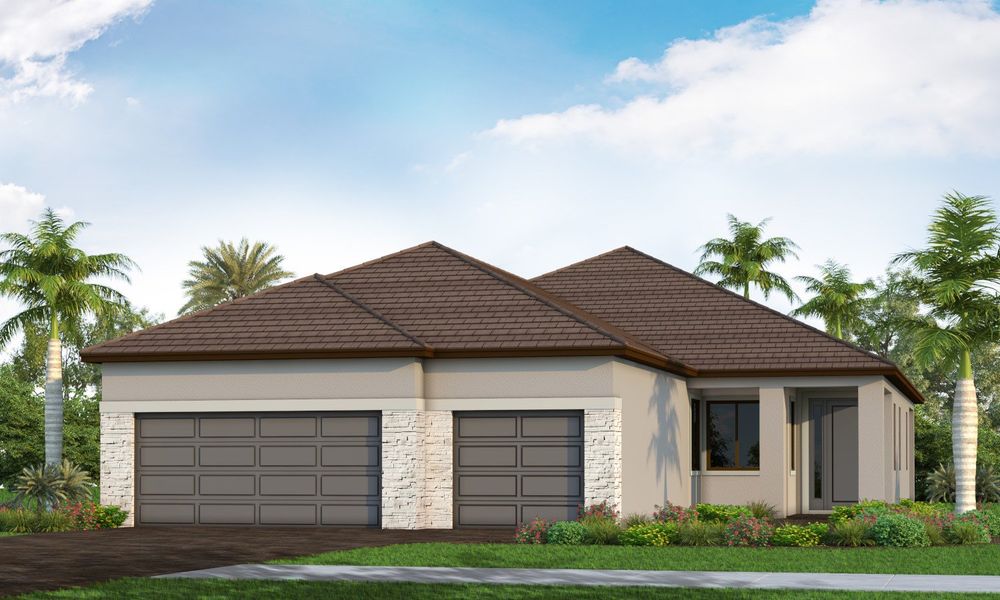 Representative exterior photo of a completed home built from the Bright Meadow 2 by Neal Communities in Palm Grove, Bradenton, FL (Image 2).