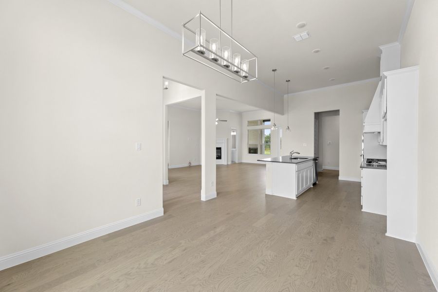 Representative unfurnished interior of a home built from the Wildwood SE by Sandlin Homes in Settler's Glen, New Fairview (Image 19).