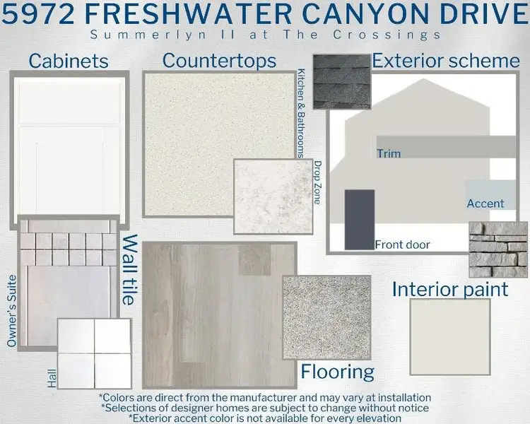 Summerlyn II - Colors for this home