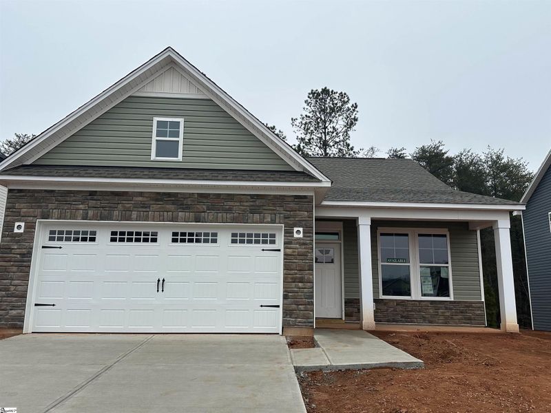 Front exterior of a new home in Shiloh Trail, Wellford, SC, highlighting curb appeal (Image 8).
