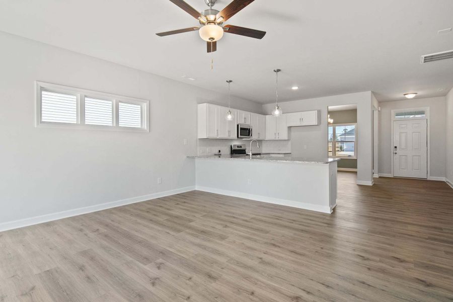 Representative unfurnished interior of a home built from the Camellia by Caviness & Cates Communities in Bartlett Manor, Youngsville (Image 81).