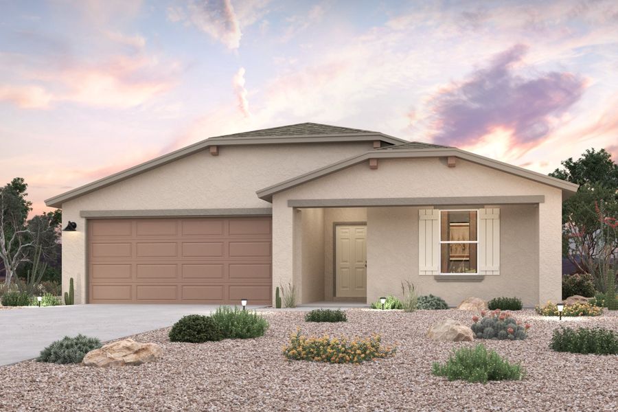 A house with a garage. A house with a garage.