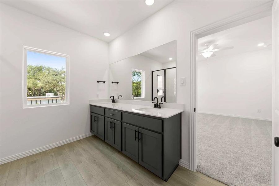 Furnished interior view inside a new home in Sereno Oaks at Buckner Terrace, Dallas (Image 9). Furnished interior view inside a new home in Sereno Oaks at Buckner Terrace, Dallas (Image 9).