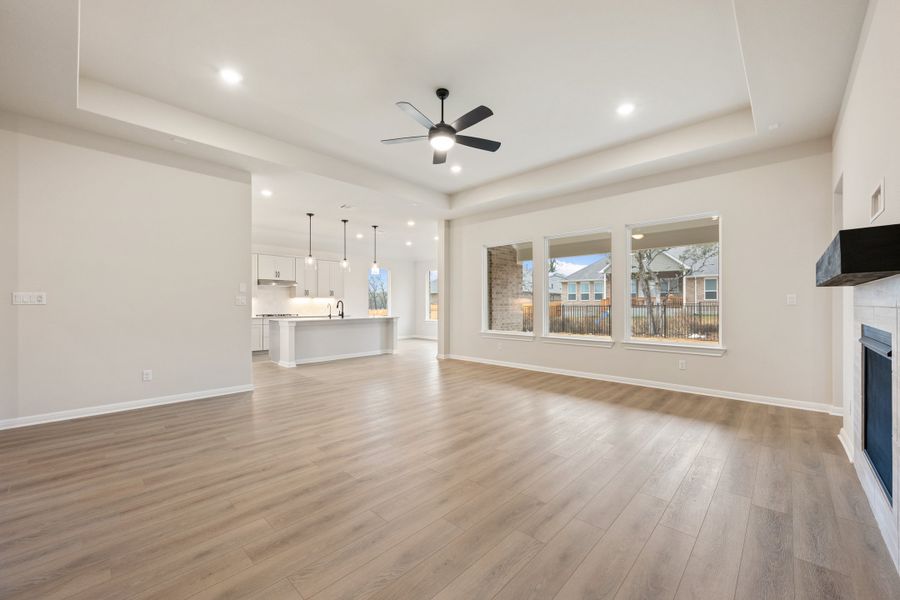 Representative unfurnished interior of a home built from the Carolina by Ashton Woods in The Estates at La Cima, San Marcos (Image 33). Representative unfurnished interior of a home built from the Carolina by Ashton Woods in The Estates at La Cima, San Marcos (Image 33).