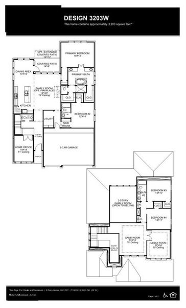 2D floor plan layout of this home in Walsh Ranch 55', Fort Worth, TX (Image 3). 2D floor plan layout of this home in Walsh Ranch 55', Fort Worth, TX (Image 3).