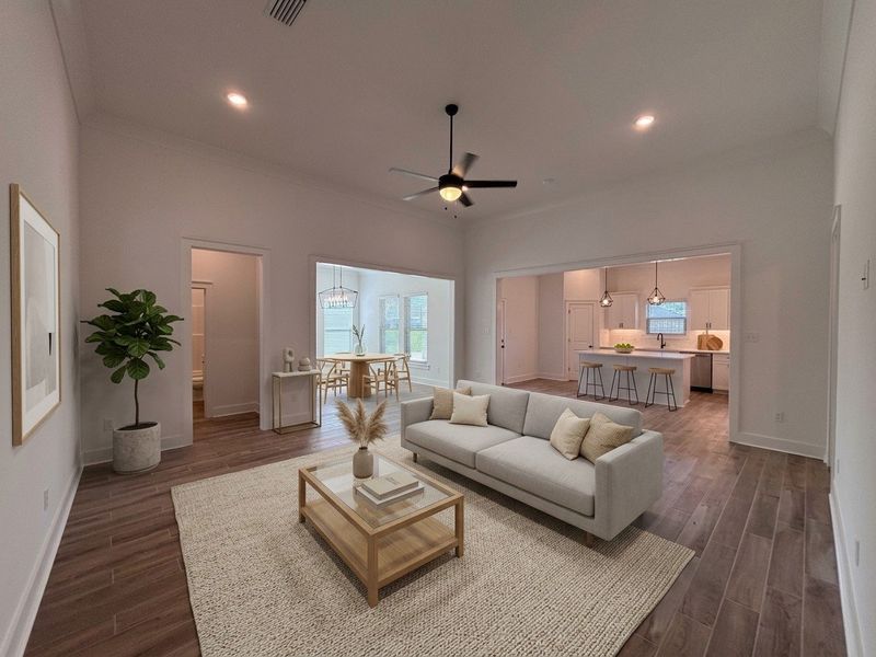Furnished interior view inside a new home in Bird Song at Hammock Bay, Freeport (Image 6).
