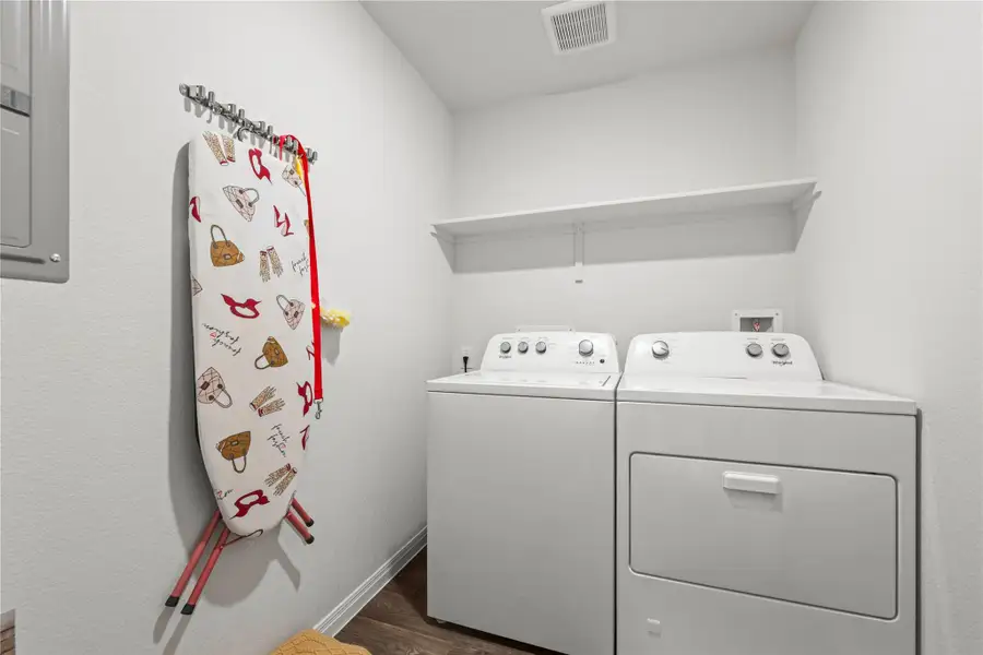 A well-organized laundry area offers a convenient space for everyday chores.