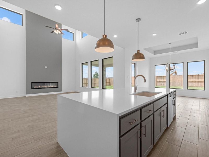 Furnished interior view inside a new home in Meridiana - 60', Manvel (Image 8). Furnished interior view inside a new home in Meridiana - 60', Manvel (Image 8).