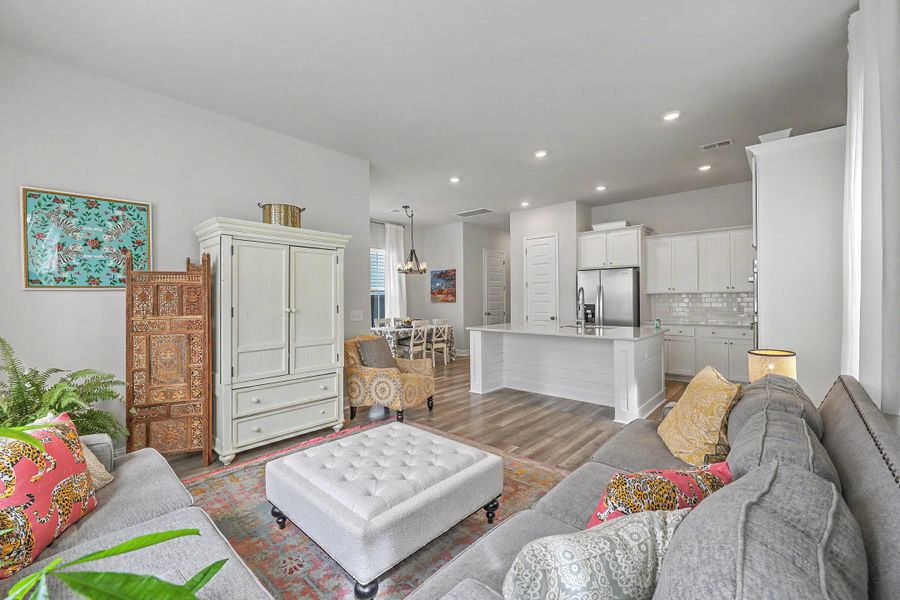 Furnished interior view inside a new home in Limehouse Village: Row Collection, Summerville (Image 12).