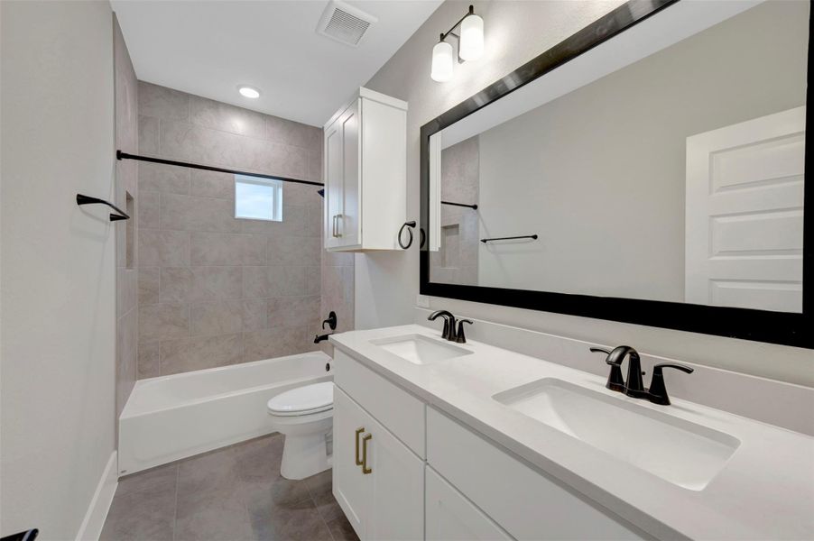 Furnished interior view inside a new home in Easthaven at Bridgeland Central - Horizon Collection, Cypress (Image 7).