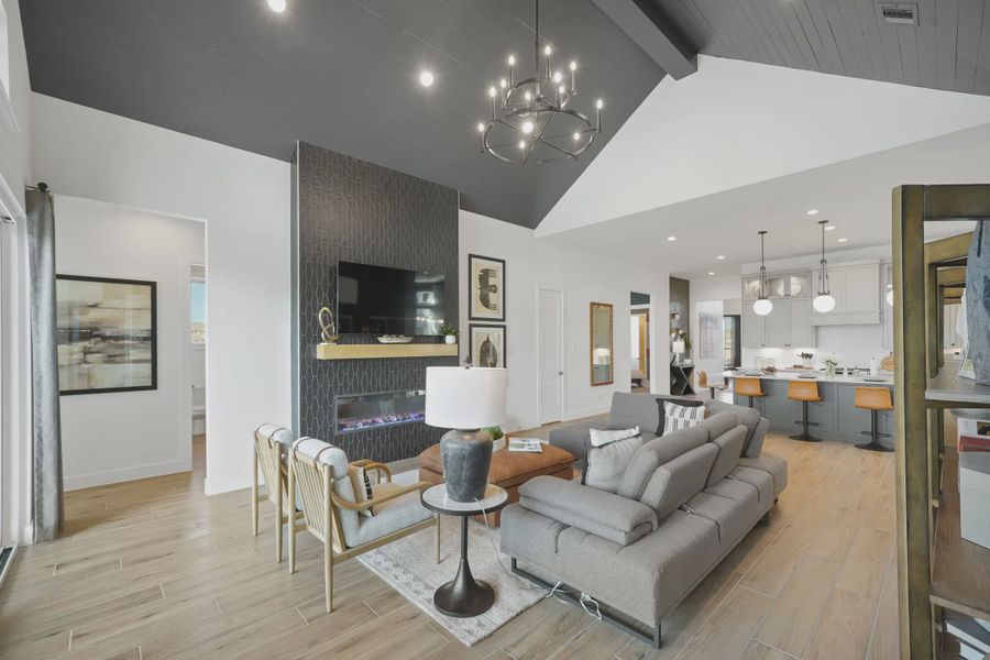 Representative furnished interior of a home built from the Silas by Chesmar Homes in Gregg Ranch, Marble Falls (Image 7).