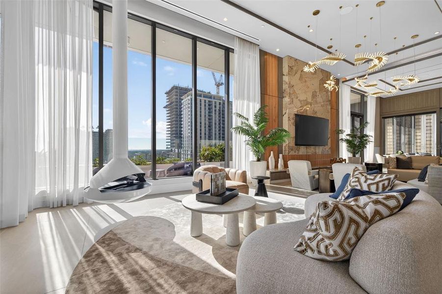 Furnished interior view inside a new home in , St. Petersburg (Image 42).