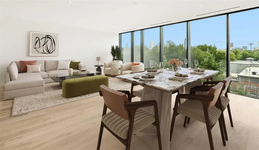 Furnished interior view inside a new home in The Colorfield, Austin (Image 6).