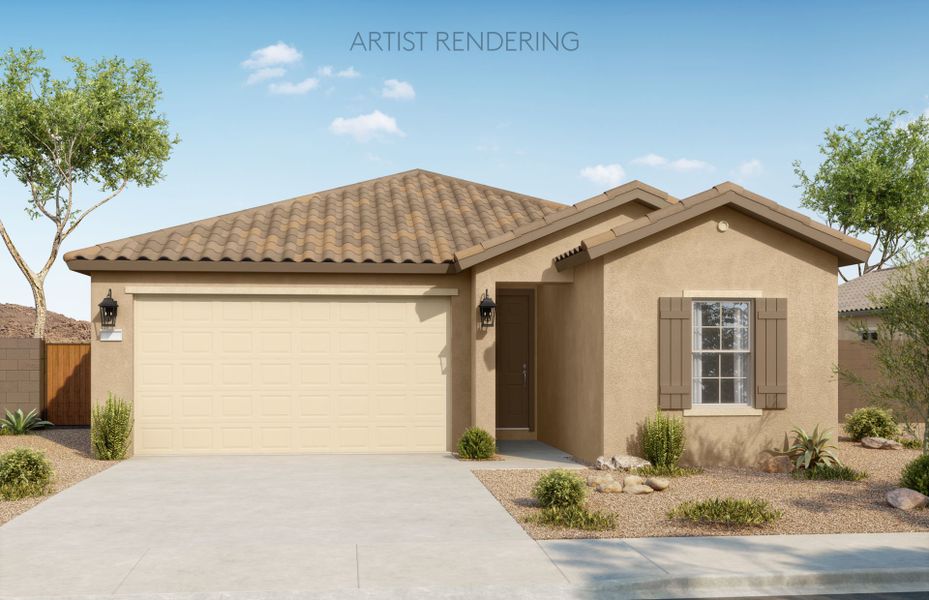Representative exterior photo of a completed home built from the Sunbird by Pulte Homes in Shadow Ridge, Avondale, AZ (Image 18).