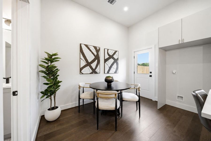 Furnished interior view inside a new home in Commons at Ella Forest, Houston (Image 9).