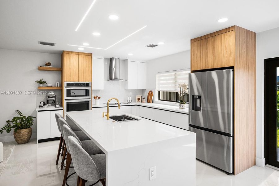 Furnished interior view inside a new home in , Miami (Image 11).
