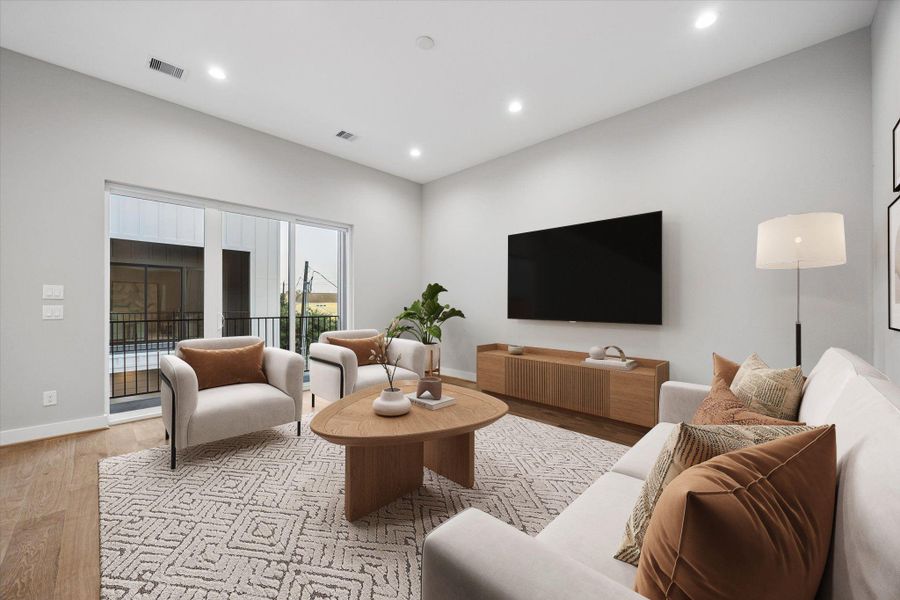 Furnished interior view inside a new home in , Houston (Image 18).