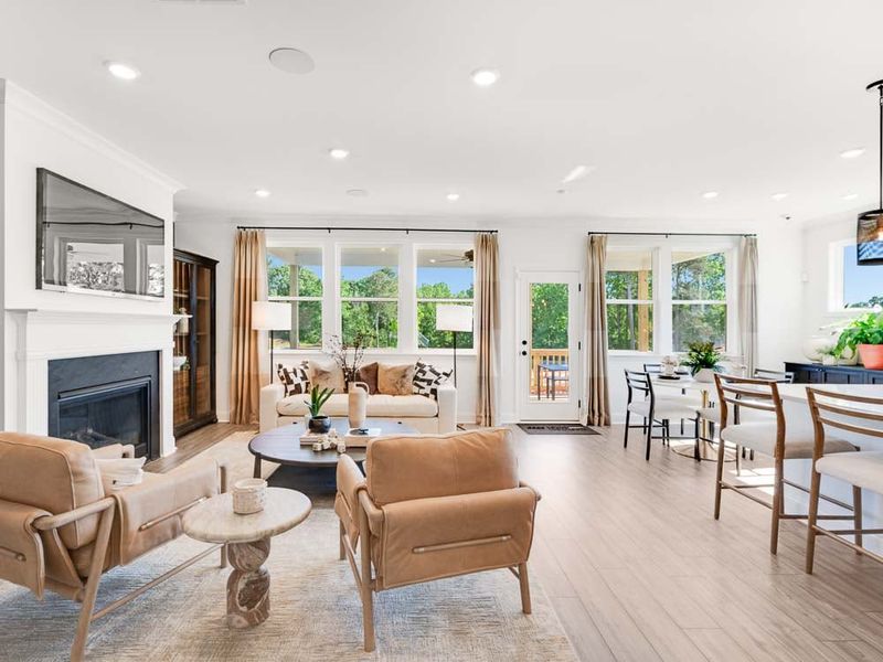 Representative furnished interior of a home built from the Essex by Taylor Morrison in Bailey Fence, Dacula (Image 13).