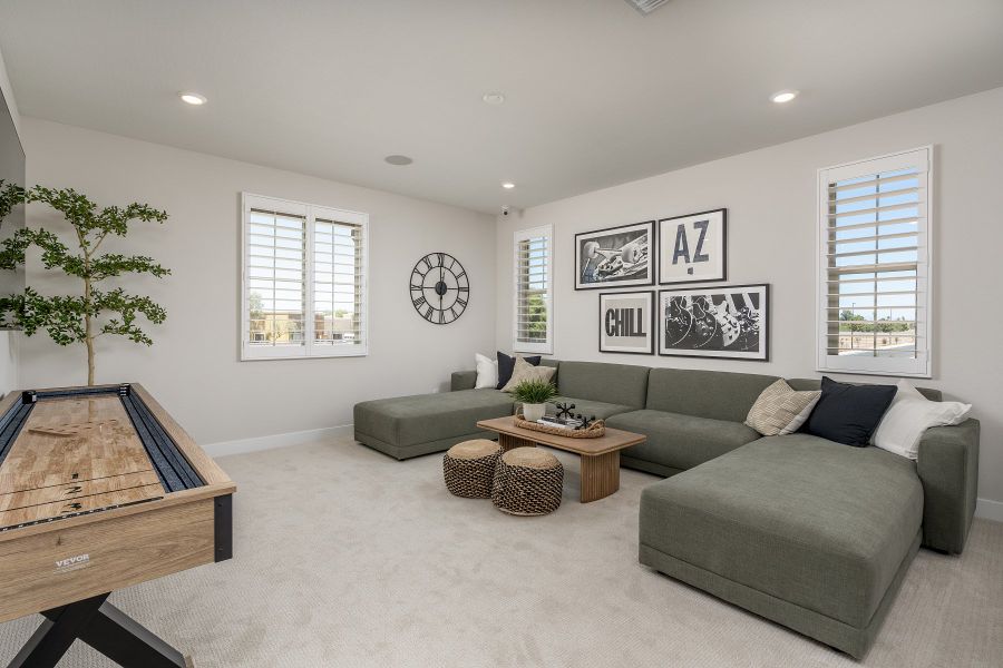 Representative furnished interior of a home built from the 3 by Risewell Homes in Bella Storia, Gilbert (Image 11). Representative furnished interior of a home built from the 3 by Risewell Homes in Bella Storia, Gilbert (Image 11).