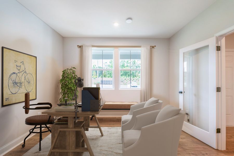 Representative furnished interior of a home built from the Fulton Ii by Beazer Homes in Easton Walk, Lawrenceville (Image 8).