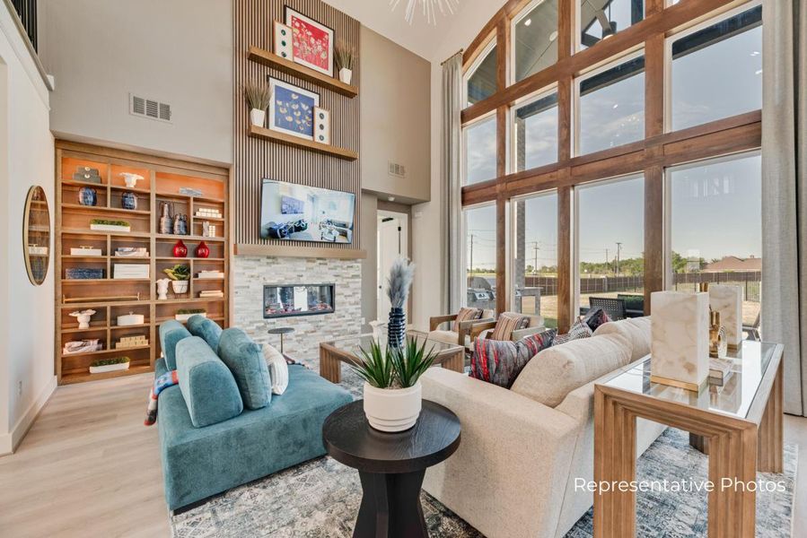Representative furnished interior of a home built from the Grand Riverside by Grand Homes in Grand Oaks, Celina (Image 7).