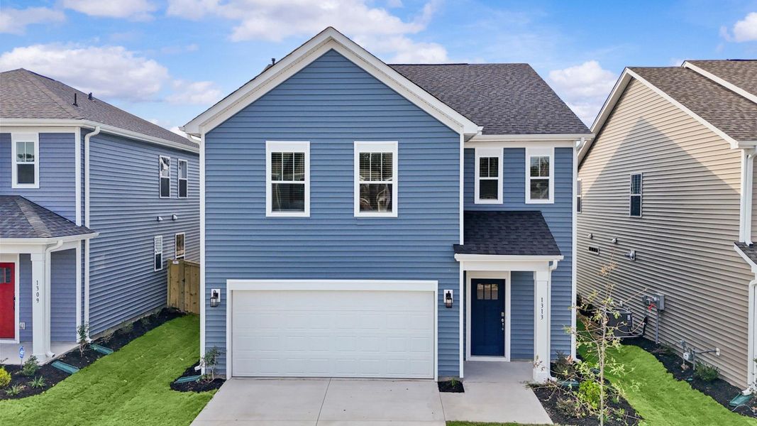 Representative exterior photo of a completed home built from the Neroli by DRB Homes in Harrier Point, Woodruff, SC (Image 22).