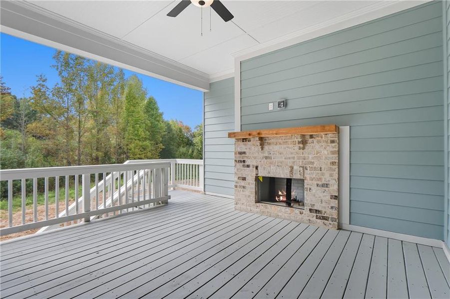 Exterior details and patio area of a home in Old Town Estates, Dacula (Image 37).