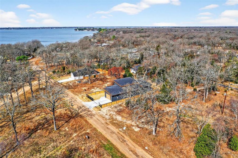 Drone / aerial view of a large body of water Drone / aerial view of a large body of water