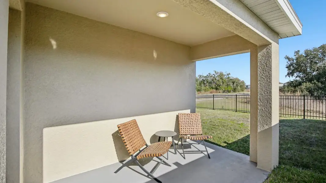 Exterior details and patio area of a home in Angeline, Land O' Lakes (Image 2). Exterior details and patio area of a home in Angeline, Land O' Lakes (Image 2).