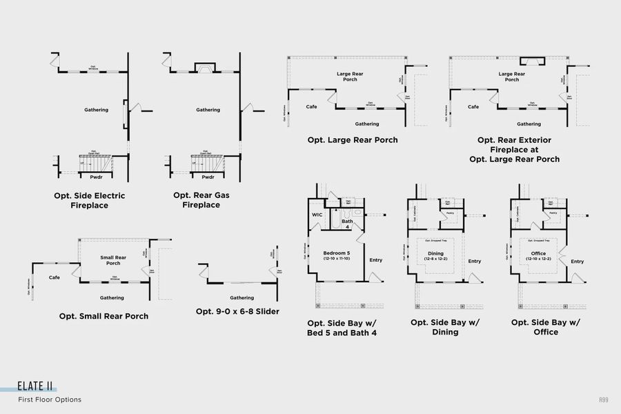 2D floor plan layout for the Elate II by DRB Homes in Richvale Estates, Fairview, TN (Image 3). 2D floor plan layout for the Elate II by DRB Homes in Richvale Estates, Fairview, TN (Image 3).