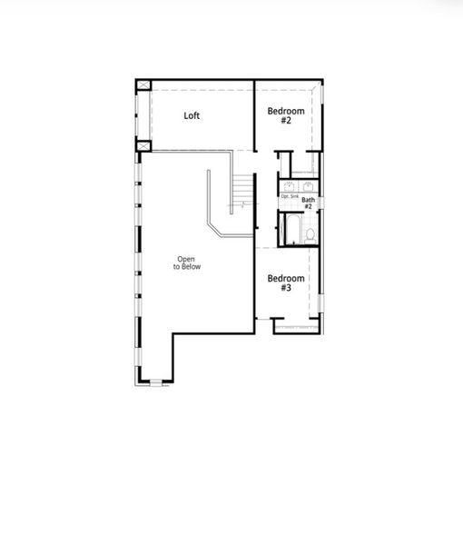 2D floor plan layout for the London by Highland Homes in Mantua Point, Van Alstyne, TX (Image 31).