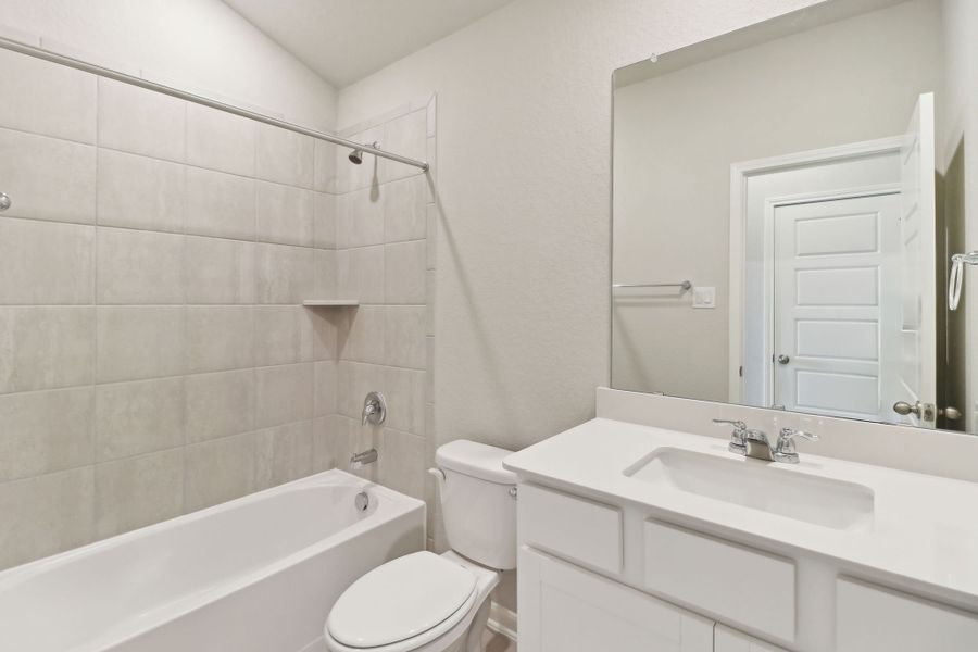 Guest bathroom in the Callaghan floorplan at a Meritage Homes community.