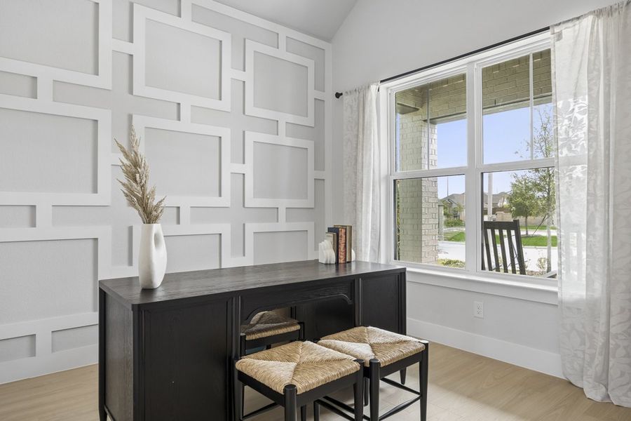 Representative furnished interior of a home built from the The Milan by Lillian Custom Homes in Polo Ridge, Forney (Image 8).