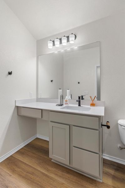 Furnished interior view inside a new home in , Manor (Image 16).