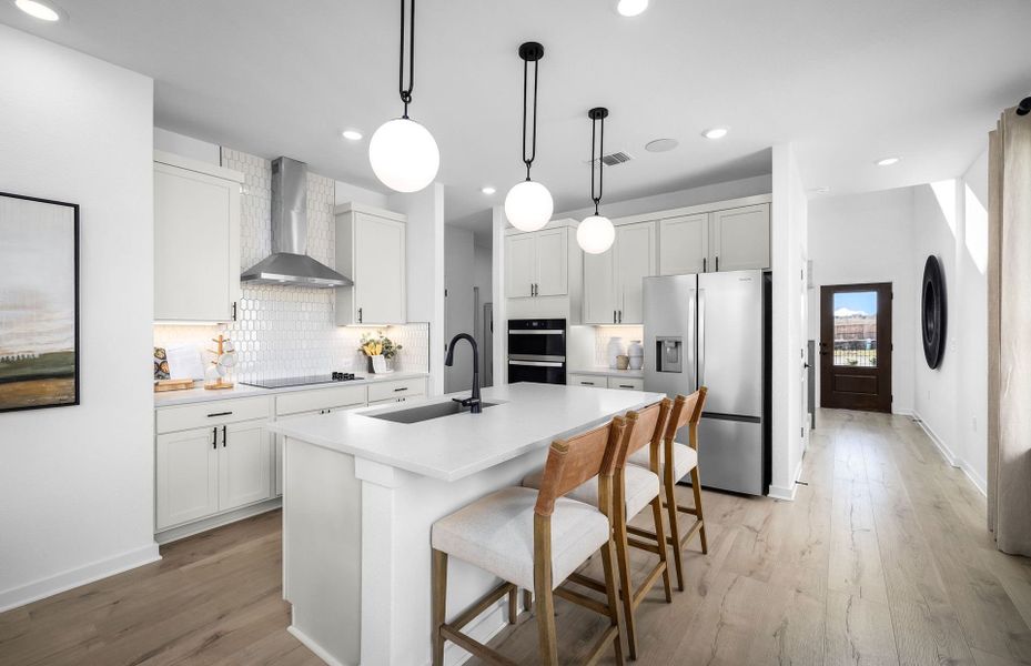 Representative furnished interior of a home built from the Fentress by Centex in Larson Crossing, Elgin (Image 5).