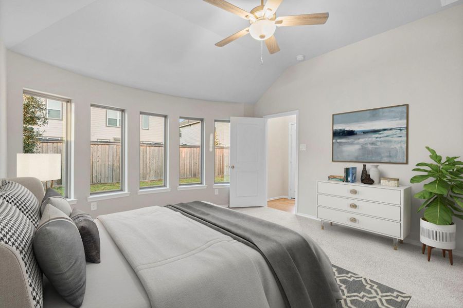 Furnished interior view inside a new home in Bridgeland, Cypress (Image 7).