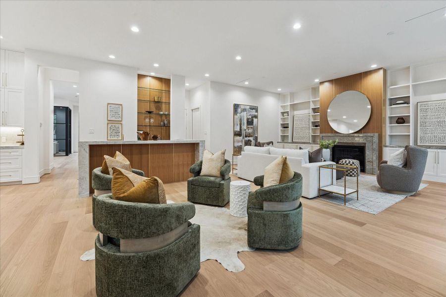 Furnished interior view inside a new home in , West University Place (Image 9).