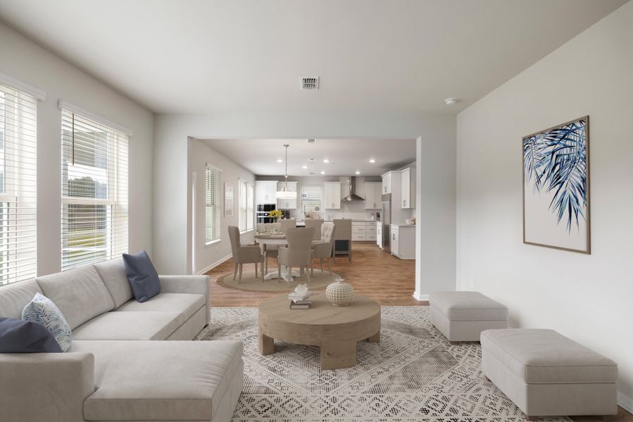 Representative furnished interior of a home built from the Cottonwood by Beazer Homes in The Groves of Berkeley, Moncks Corner (Image 7).