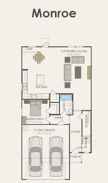 Pulte Homes, Monroe LS201 floor plan Pulte Homes, Monroe LS201 floor plan