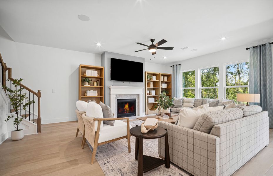 Furnished interior view inside a new home in Creekside at Skelton, Hoschton (Image 12). Furnished interior view inside a new home in Creekside at Skelton, Hoschton (Image 12).